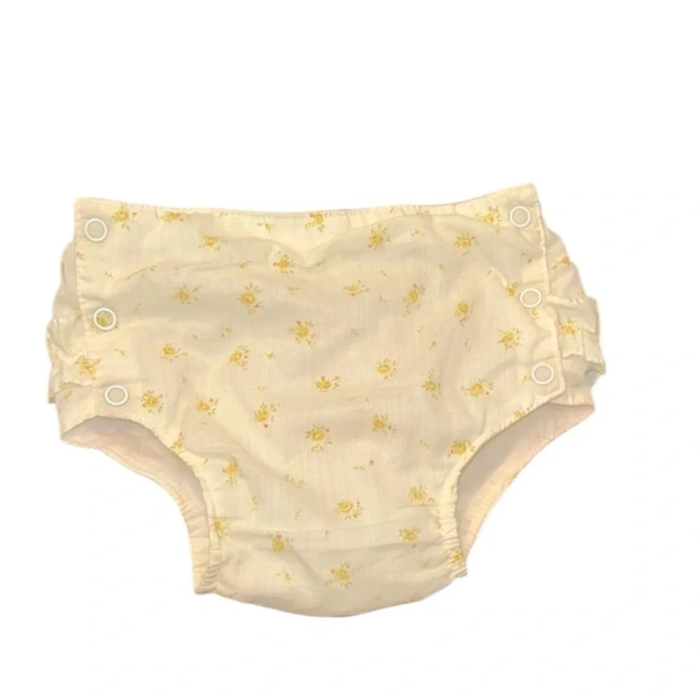 Handi panti by Alexis vintage Yellow Floral Baby diaper cover